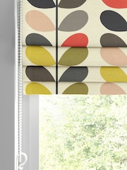 Orla Kiely Red 100% Cotton Stem Made To Measure Roman Blind - Image 2 of 6