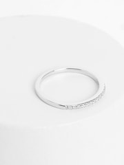 Sterling Silver Slim Sparkle Band Ring - Image 3 of 3
