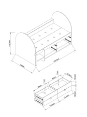 White Arches Junior Kids Cabin Bed Frame - Image 4 of 6