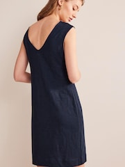 Boden Blue Sleeveless Jersey Shift Dress - Image 2 of 5