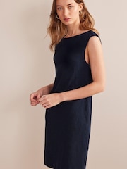 Boden Blue Sleeveless Jersey Shift Dress - Image 3 of 5