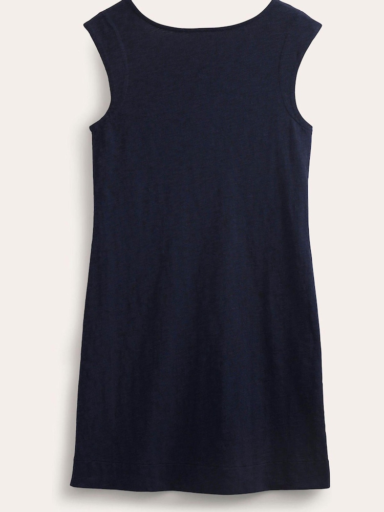 Boden Blue Sleeveless Jersey Shift Dress - Image 5 of 5