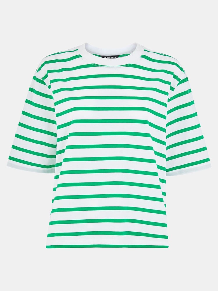 Whistles Green Stripe Short Sleeve Top - Image 5 of 5 Whistles Green Stripe Short Sleeve Top - Image 5 of 5