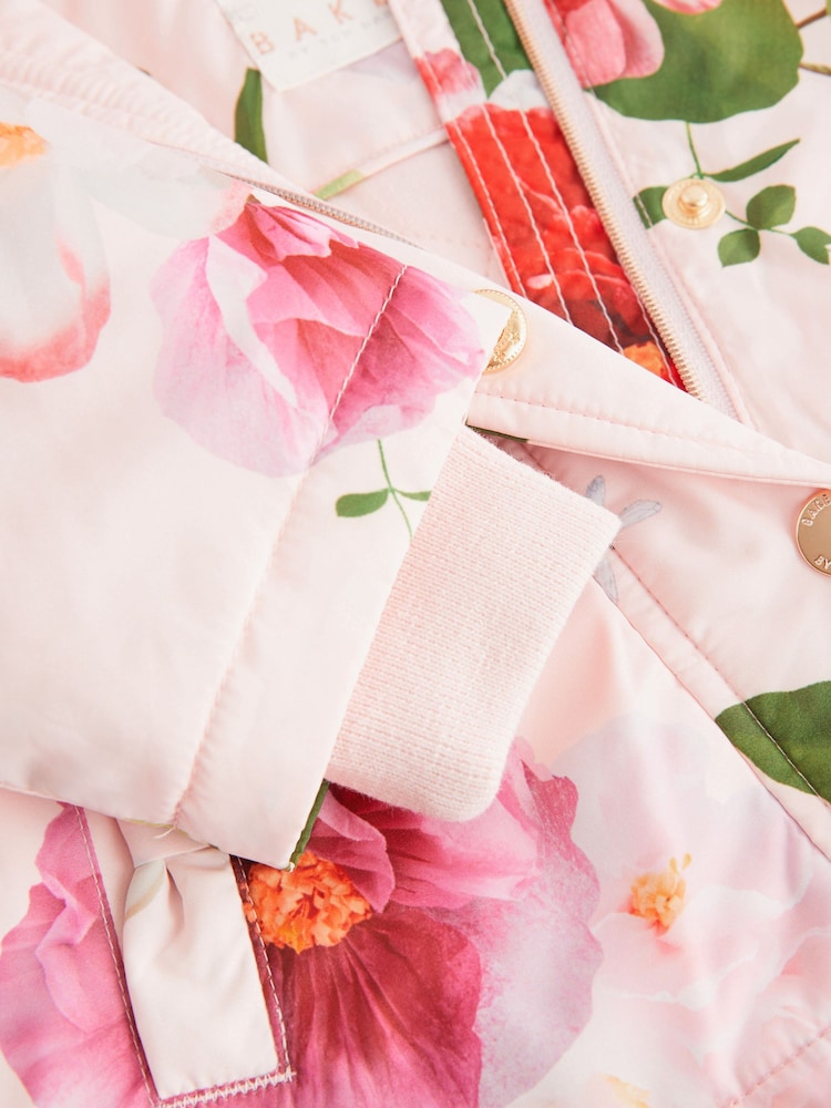 Baker by Ted Baker Shower Resistant Floral Rain Coat - Image 4 of 4