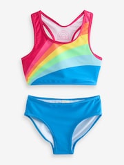 Little Bird by Jools Oliver Multi Rainbow Stripe Bikini Set - Image 1 of 4