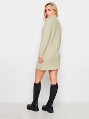 PixieGirl Petite Natural Cable Knitted Jumper Dress - Image 3 of 6