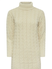 PixieGirl Petite Natural Cable Knitted Jumper Dress - Image 6 of 6