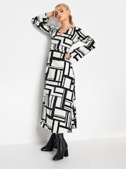 PixieGirl Petite White Maxi Flare Sleeve Dress - Image 4 of 5