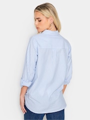 PixieGirl Petite Blue Oversize 100% Cotton Stripe Shirt - Image 2 of 4