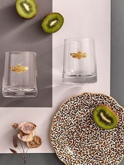 Spode Set of 2 Clear Creatures of Curiosity Tumbler Glasses - Image 2 of 4