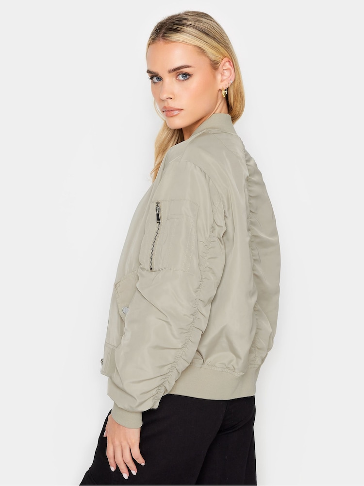 PixieGirl Petite Natural Bomber Jacket - Image 2 of 4 PixieGirl Petite Natural Bomber Jacket - Image 2 of 4