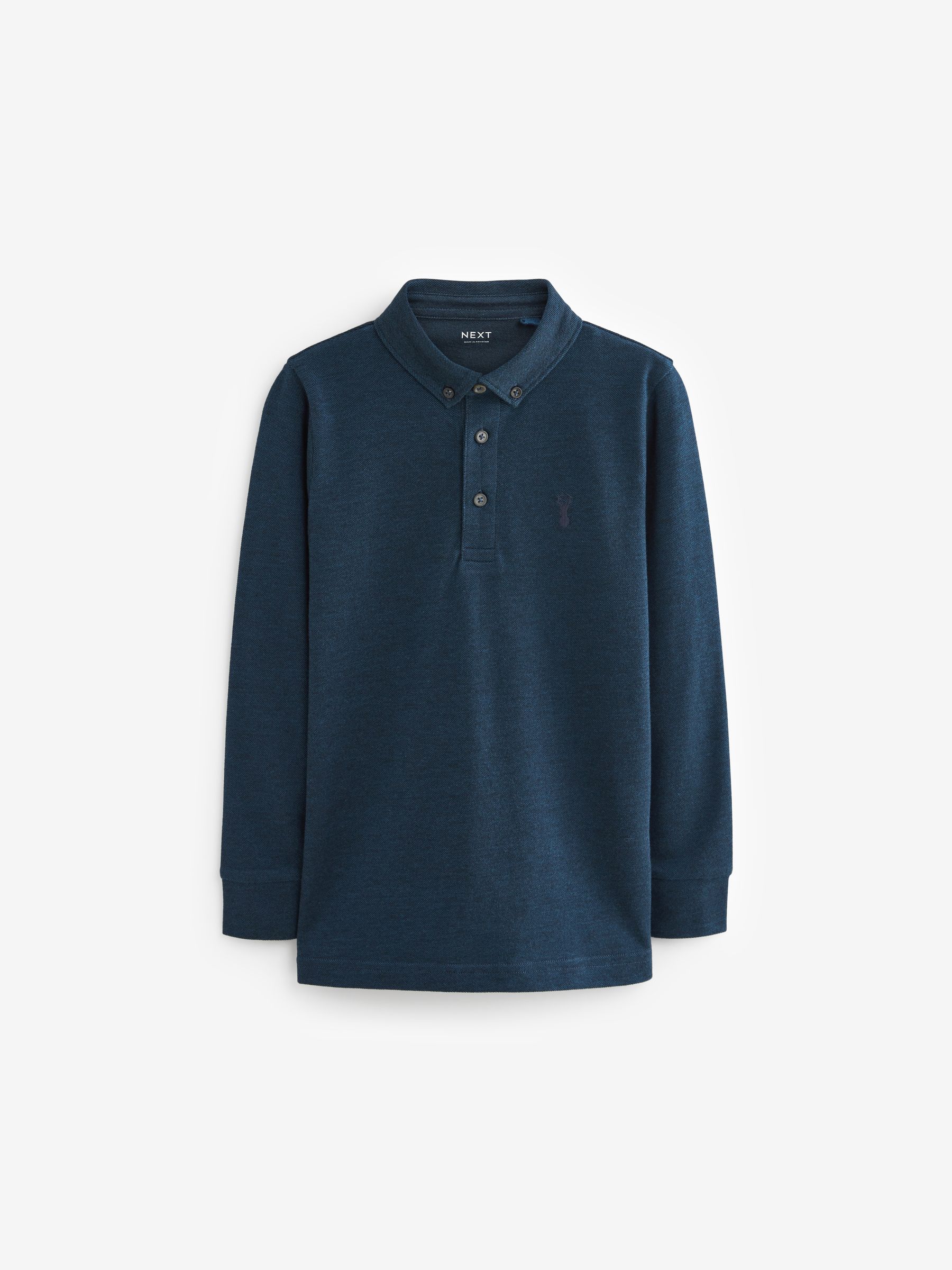 Buy Navy Blue Long Sleeve Polo Shirt (3-16yrs) from the Next UK online shop