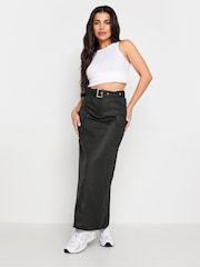 PixieGirl Petite Black Belted Utility Maxi Skirt - Image 3 of 5