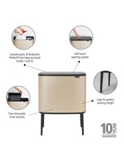 Brabantia Champagne Bo 11 Plus 23L Touch Bin - Image 3 of 6
