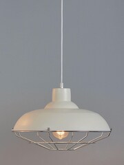 Village At Home Cream Cobden Cage Ceiling Light Fitting - Image 1 of 1