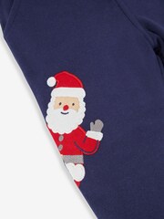 Bleu Noël bleu marine - Pantalon de jogging JoJo Maman Bébé appliqué avec animal dans la poche - Image 3 de 4