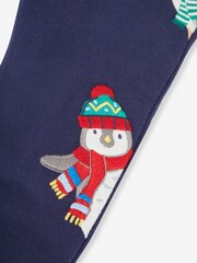 Bleu Noël bleu marine - Pantalon de jogging JoJo Maman Bébé appliqué avec animal dans la poche - Image 4 de 4