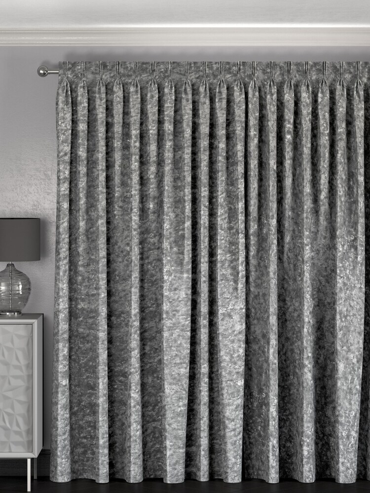 Grey Crushed Made To Measure Curtains - Image 2 of 9