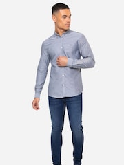 Threadbare Light Grey Oxford Long Sleeve Shirt - Image 3 of 4