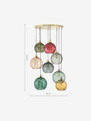 MADE.COM Green Ilaria 8 Light Cluster Pendant Ceiling Light - Image 3 of 3
