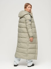Superdry LIght Green Ripstop Longline Puffer Jacket - Image 2 of 7