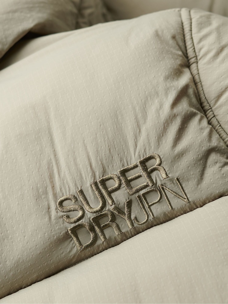 Superdry LIght Green Ripstop Longline Puffer Jacket - Image 7 of 7