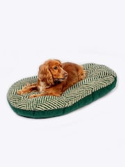 Danish Designs Green Fleece Herringbone Quilted Mattress Dog Bed - Image 1 of 4