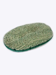 Danish Designs Green Fleece Herringbone Quilted Mattress Dog Bed - Image 2 of 4