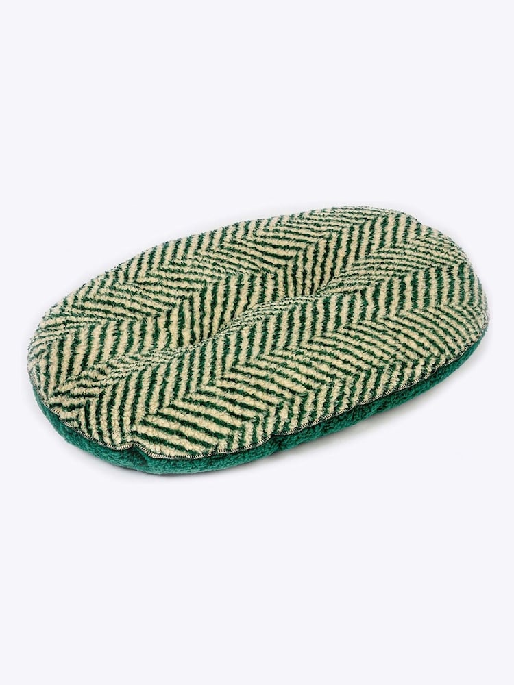Danish Designs Green Fleece Herringbone Quilted Mattress Dog Bed - Image 2 of 4