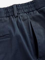Azul marino - Pantalones chinos elásticos con cintura elástica de mezcla de TENCEL™ - Imagen 3 de 8