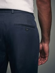 Azul marino - Pantalones chinos elásticos con cintura elástica de mezcla de TENCEL™ - Imagen 6 de 8