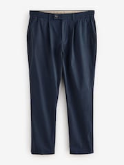 Azul marino - Pantalones chinos elásticos con cintura elástica de mezcla de TENCEL™ - Imagen 7 de 8