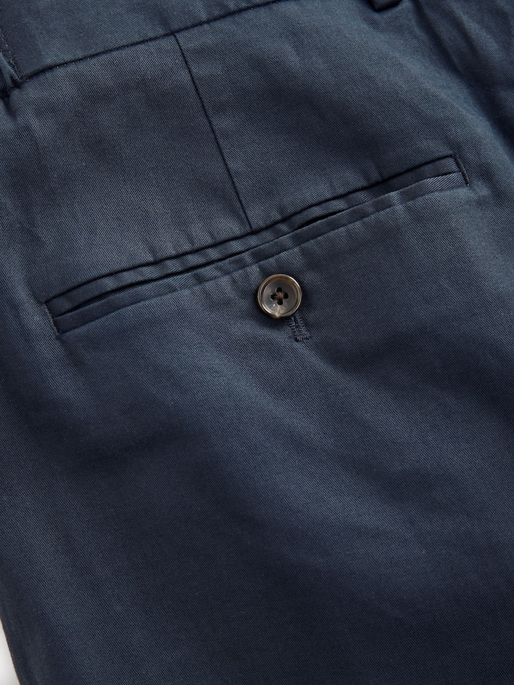 Azul marino - Pantalones chinos elásticos con cintura elástica de mezcla de TENCEL™ - Imagen 8 de 8