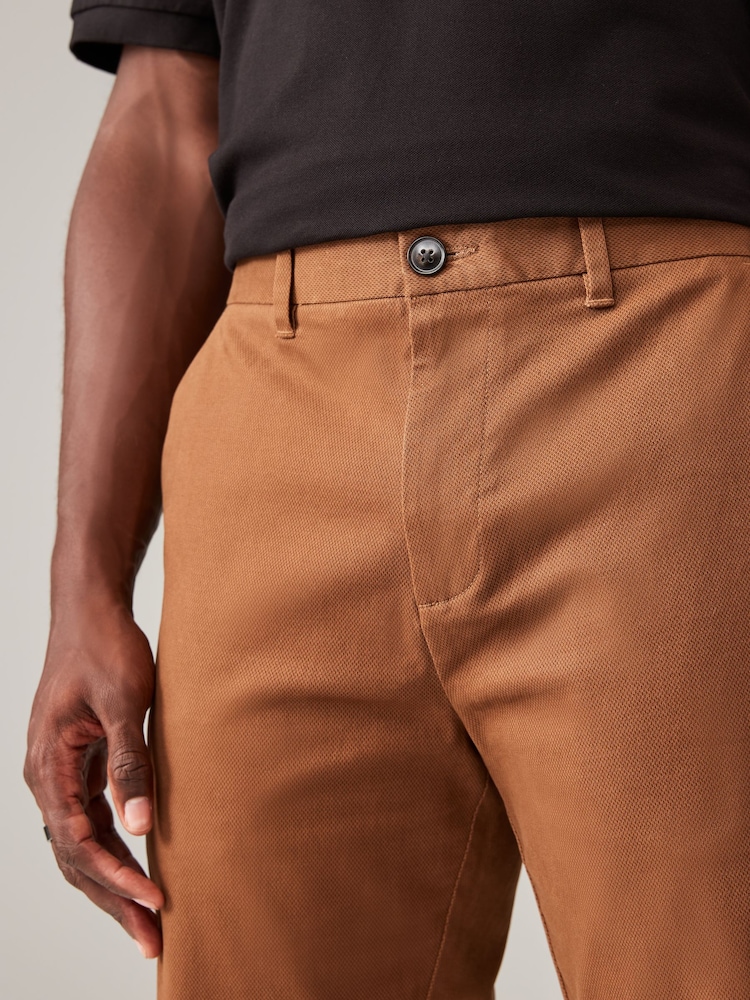 Hellbraun - Gerade Passform - Weiche, bedruckte Chinohose mit Stretch - Bild 5 von 5 Hellbraun - Gerade Passform - Weiche, bedruckte Chinohose mit Stretch - Bild 5 von 5