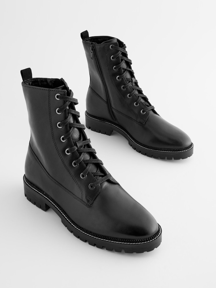 Schwarz - Signature Comfort® Schnürstiefel aus Leder - Bild 1 von 5 Schwarz - Signature Comfort® Schnürstiefel aus Leder - Bild 1 von 5
