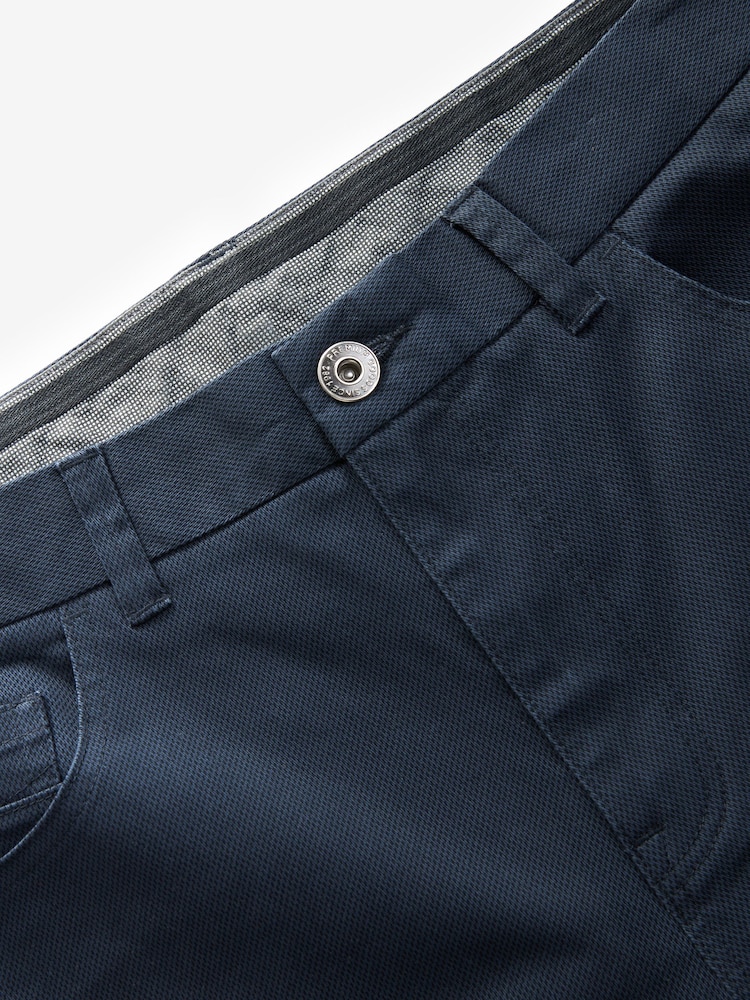 Navy Blue Straight Fit Printed Soft Touch Stretch Denim Jeans Style Trousers - Image 10 of 10 Navy Blue Straight Fit Printed Soft Touch Stretch Denim Jeans Style Trousers - Image 10 of 10