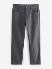 Gris antracita - Pantalones rectos estilo vaqueros en denim elástico suave al tacto con estampado - Imagen 7 de 10