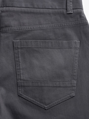 Gris antracita - Pantalones rectos estilo vaqueros en denim elástico suave al tacto con estampado - Imagen 9 de 10