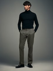 Khaki Green Elasticated Waist TENCEL™ Blend Stretch Chino Trousers - Image 2 of 9