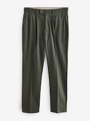 Khaki Green Elasticated Waist TENCEL™ Blend Stretch Chino Trousers - Image 6 of 9