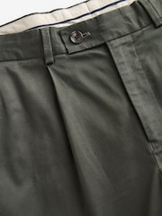 Khaki Green Elasticated Waist TENCEL™ Blend Stretch Chino Trousers - Image 7 of 9