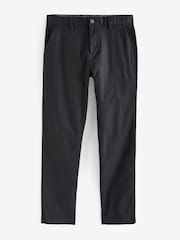 Black Slim Fit Stretch Printed Soft Touch Chino Trousers - Image 7 of 10