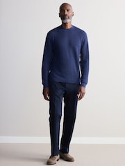 Mornarsko modra - Chino hlače Signature Emmetex Italian 100% Cotton - Slika 2 iz 5