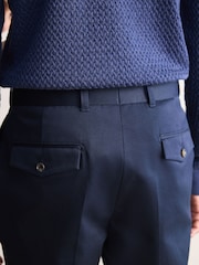 Mornarsko modra - Chino hlače Signature Emmetex Italian 100% Cotton - Slika 5 iz 5