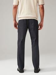 Negro - Pantalones rectos estilo vaqueros en denim elástico suave al tacto con estampado - Imagen 4 de 10