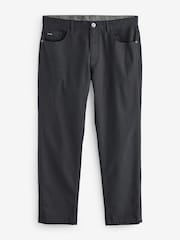 Negro - Pantalones rectos estilo vaqueros en denim elástico suave al tacto con estampado - Imagen 6 de 10