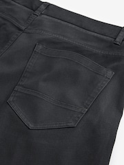 Negro - Pantalones rectos estilo vaqueros en denim elástico suave al tacto con estampado - Imagen 9 de 10