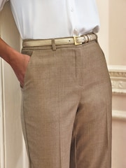 Pure Collection Camel High Waist Wide Leg Trousers - Image 3 of 4