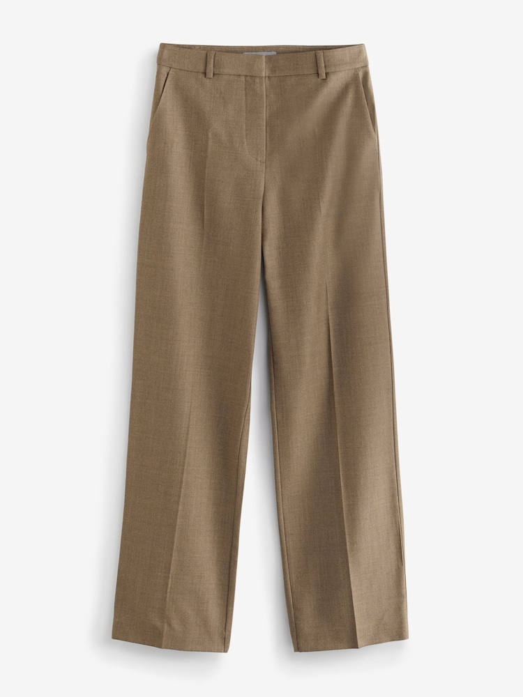 Pure Collection Camel High Waist Wide Leg Trousers - Image 4 of 4