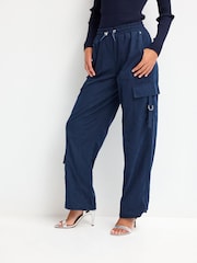 Marineblau/blau - Leichte Cargo-Hose - Bild 3 von 7
